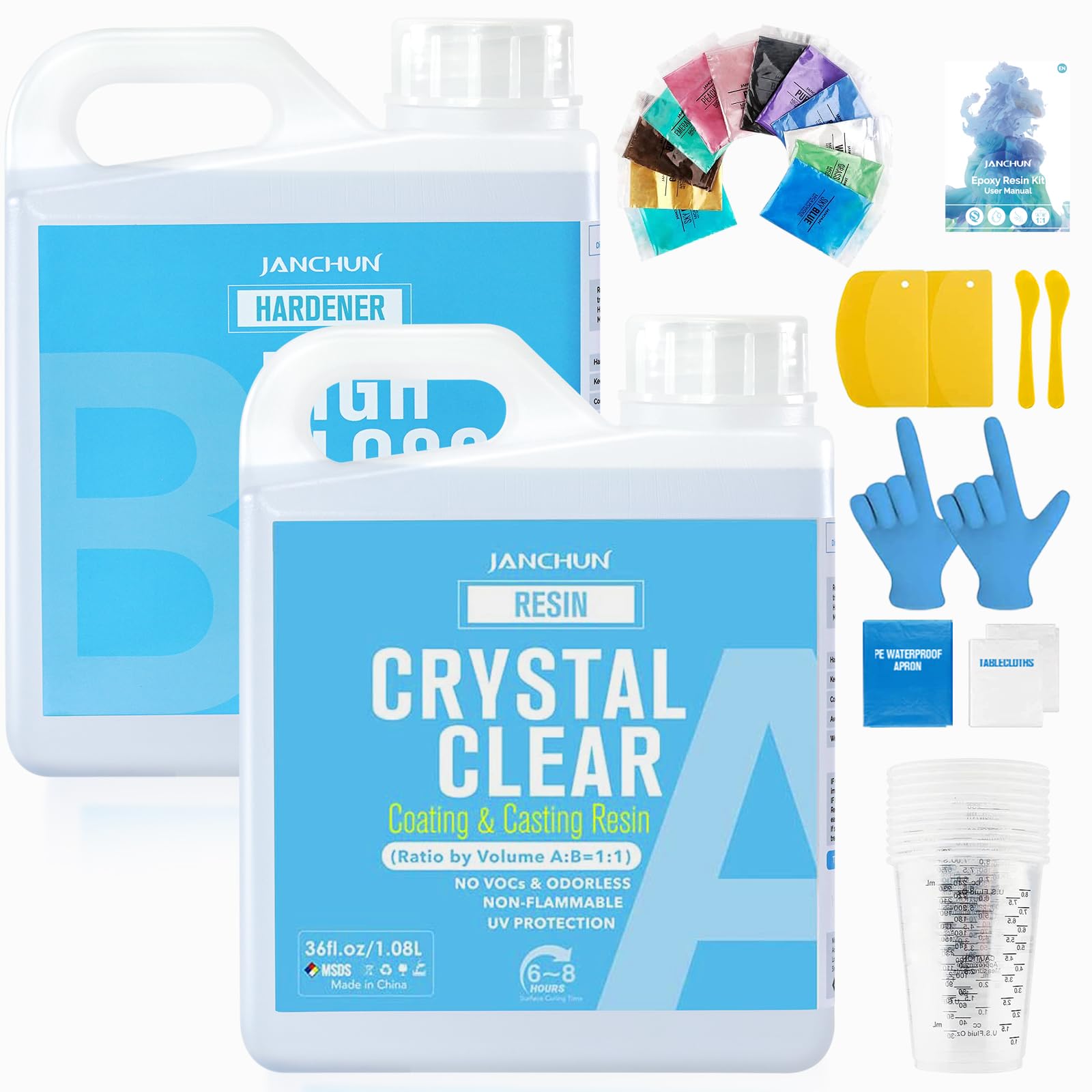 Buy 72oz Crystal Clear Epoxy Resin Kit Casting and Coating for River