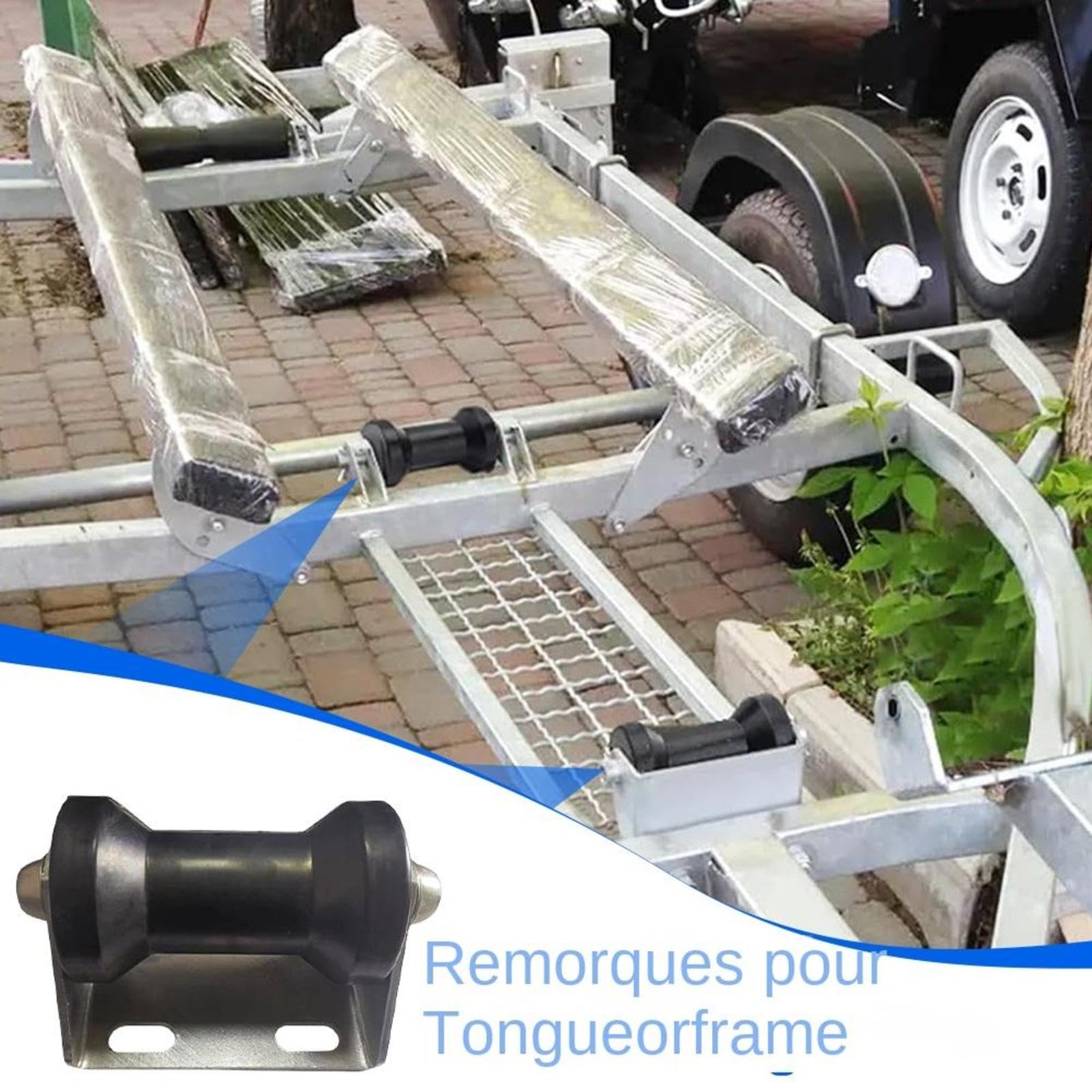 Rouleau de quille stationnaire – Support de remorque réglable en acier