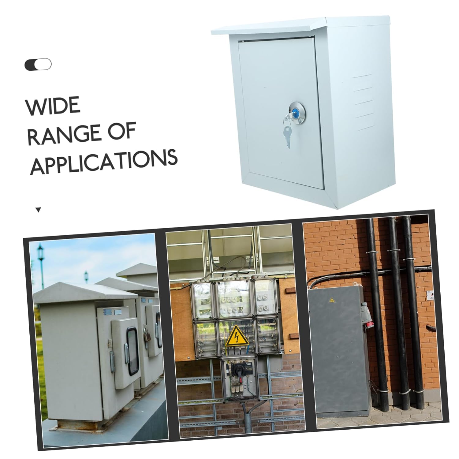 Outdoor Weatherproof Breaker Box Electrical Enclosure for Cables Convenient Installation for Outdoor Use Suitable for Low Voltage Power Connections