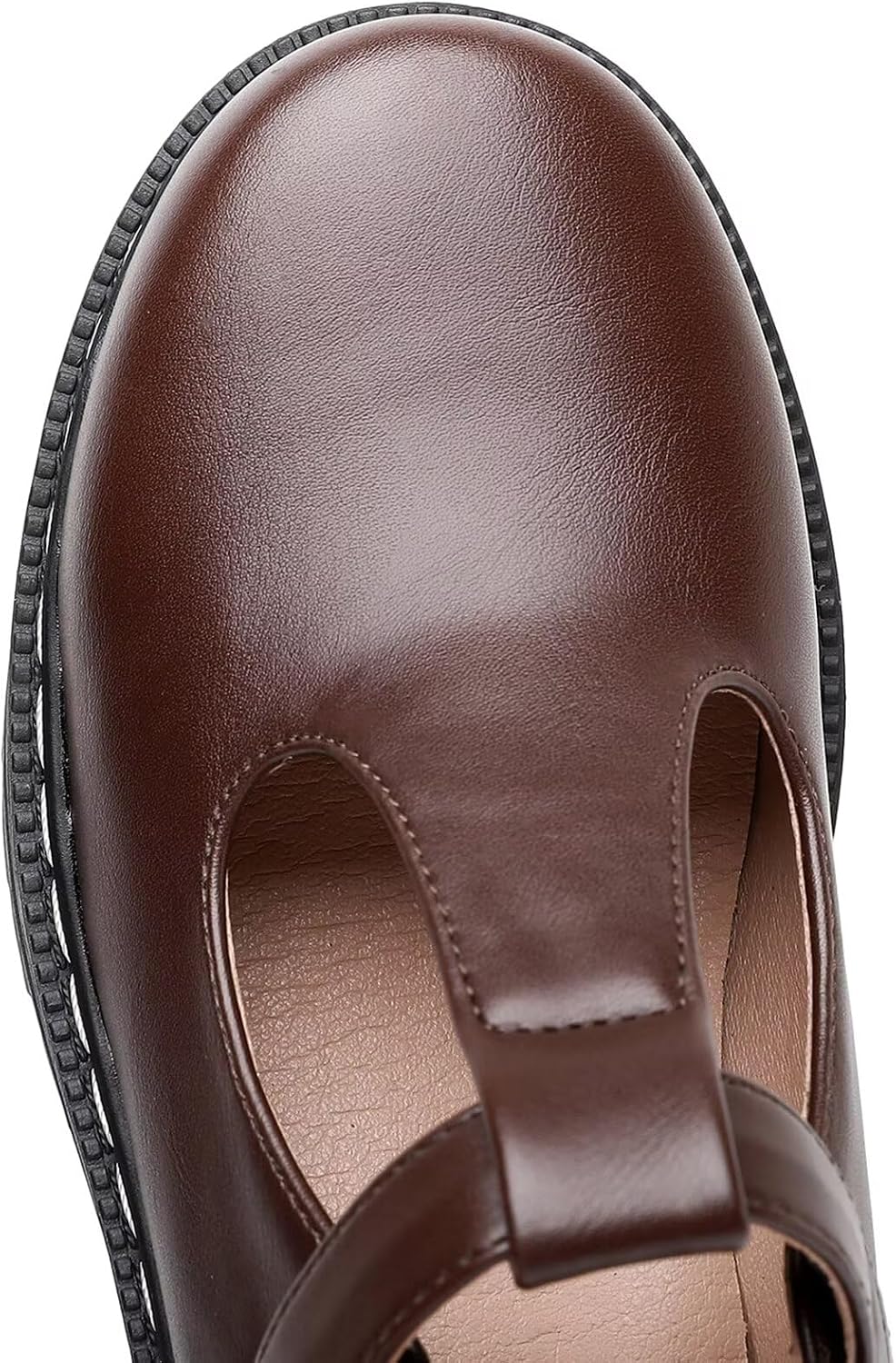 Mary Jane T-Strap Oxford Shoes for Women, Round Toe Flat Comfort Footwear, Adjustable Ankle Strap, Retro Low Top Shoes for Office, School, Daily Walking & Weekend Outings