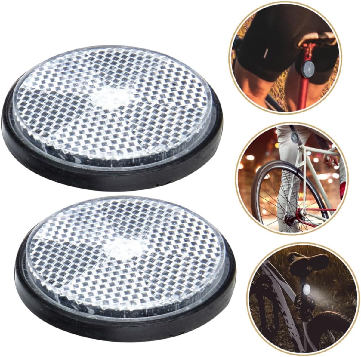 Plastic Bike Reflector Round Reflective Piece Touring Car Lamp Reflector Bike Rear Rack