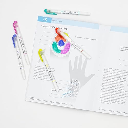 Miniatura 9 de Zebra Pen Mildliner 79405 - Bolígrafo de doble punta, colores surtidos de tinta refrescante, paquete de 5, multicolor