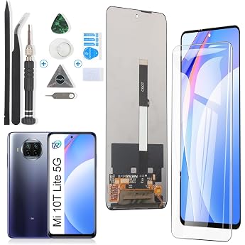 RongZy For Xiaomi Mi 10T Lite 5G M2007J17G LCD Screen Replacement Digitizer Touchscreen Mounted Replacement with Tools Black