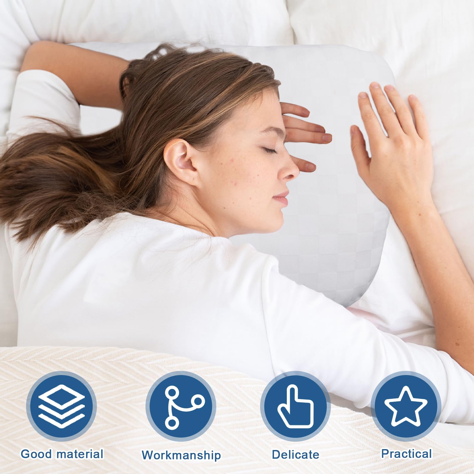 Cuscino ortopedico per piercing all'orecchio per chi dorme sul fianco, cuscino a ciambella regolabile in memory foam per TMJ CNH e stenosi del collo