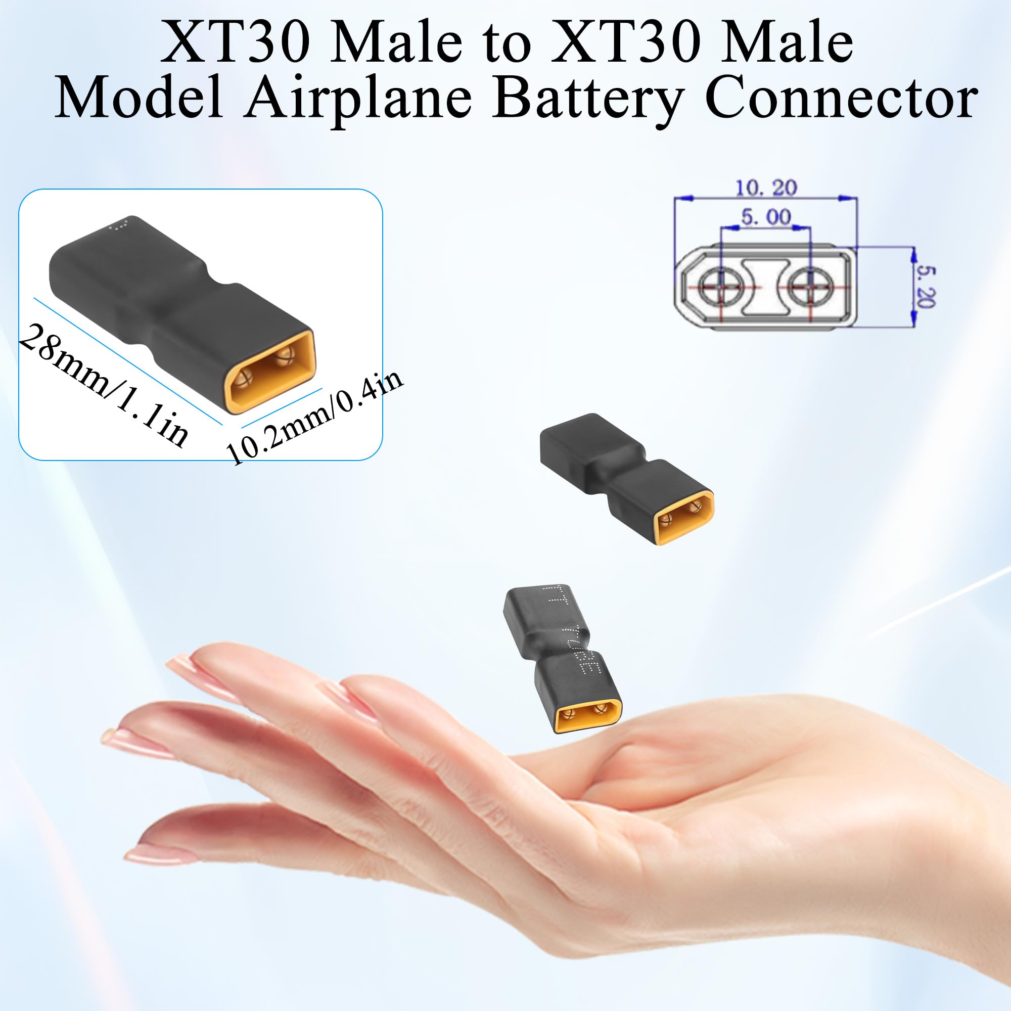 XT30 Buchse Adapter 15A - Vergoldet Für RC Modelle & Outdoor Stromversorgung