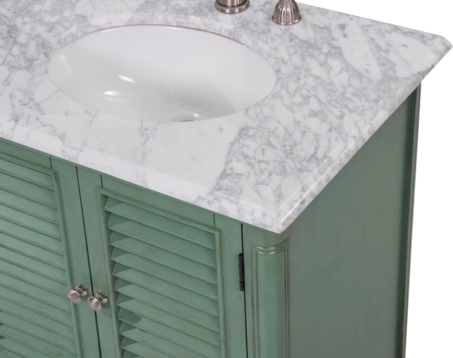 30 Single Bathroom Vanity, Soft-Close, Vintage Mint