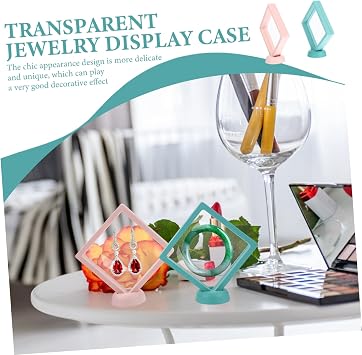 8sets Floating Jewelry Display Frame Square Levitexa Ring Stand Holder
