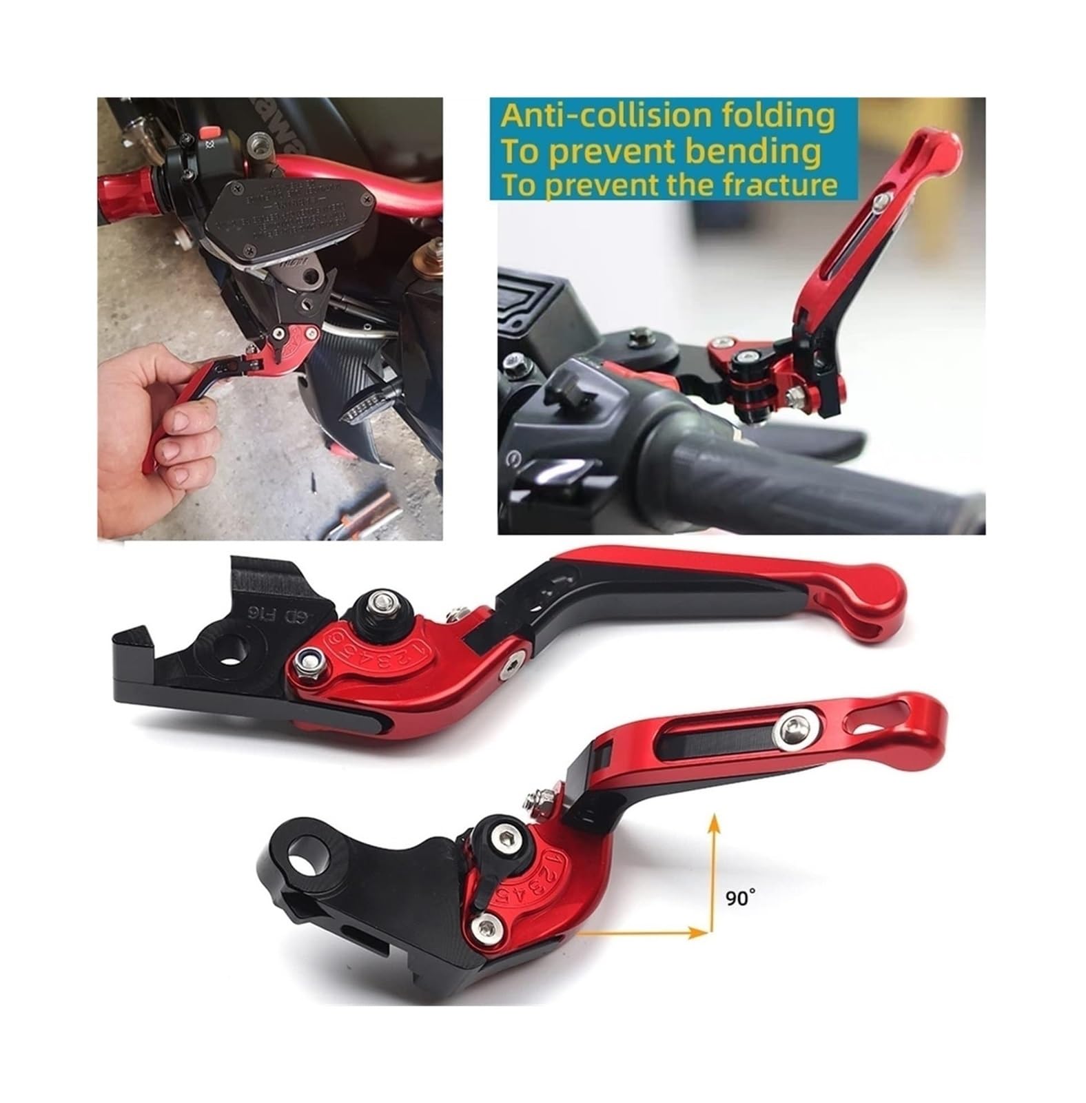 pour Ducati 900SS 900 SS 1991-1997 Levier De Frein d'embrayage De Moto Leviers Extensibles Réglables Pliables Poignées De Guidon Frein d'embrayage De Moto(3)