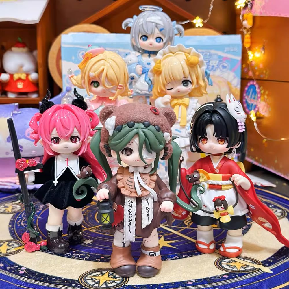 niannyyhouse Blind Box Figur, PVC-Sammelpuppen, Heart's Critical Point Serie, Sammlerstück-Ornamente (6 Stück)