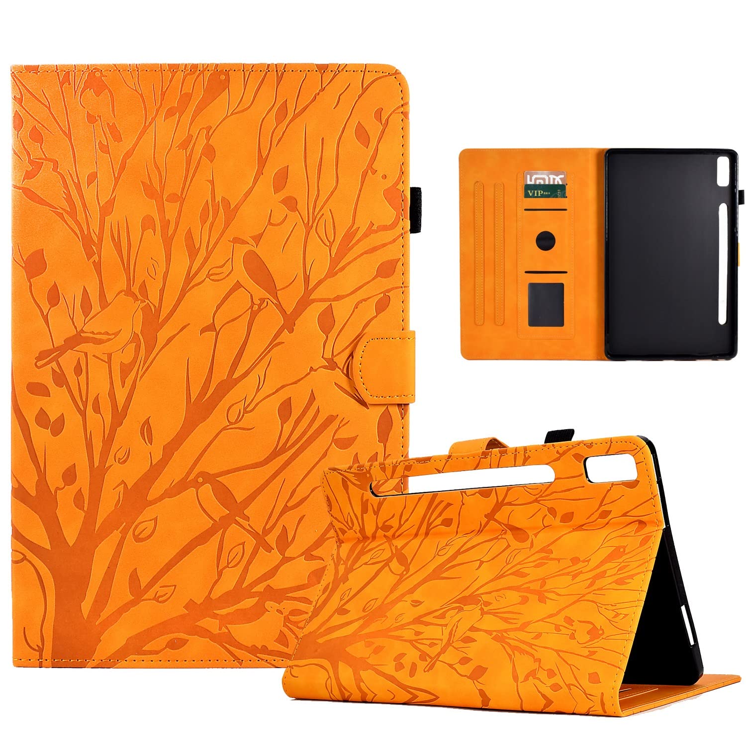 Coque Lenovo Pad 2022 11.2" anti-rayures orange avec support multi-angle stable - 8