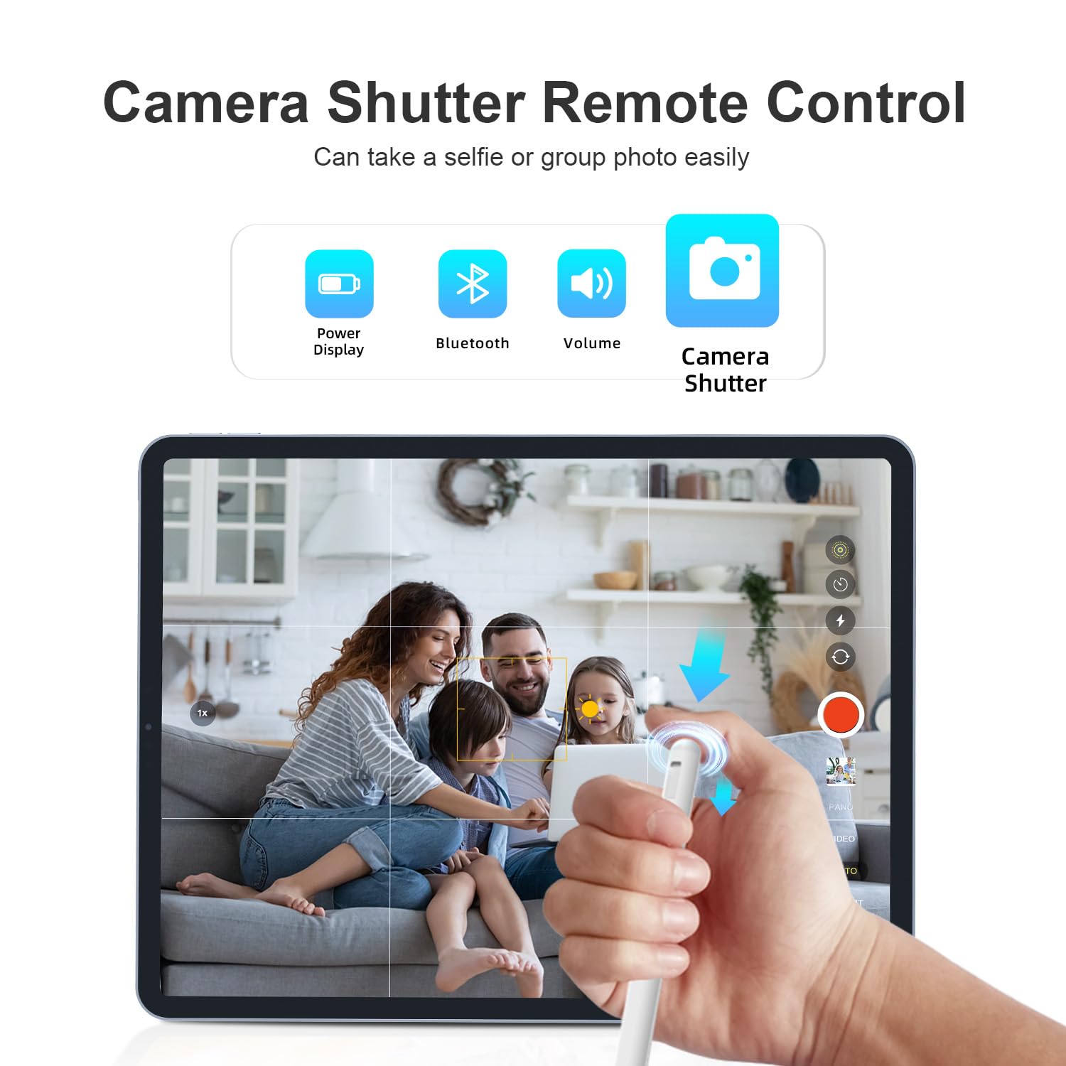 Lápiz capacitivo Bluetooth para 10ª generación de 10.9 pulgadas, modelo A2696 A2757 A2777 con rechazo de palma, control remoto de obturador de cámara, sensible a la inclinación, lápiz de visualización