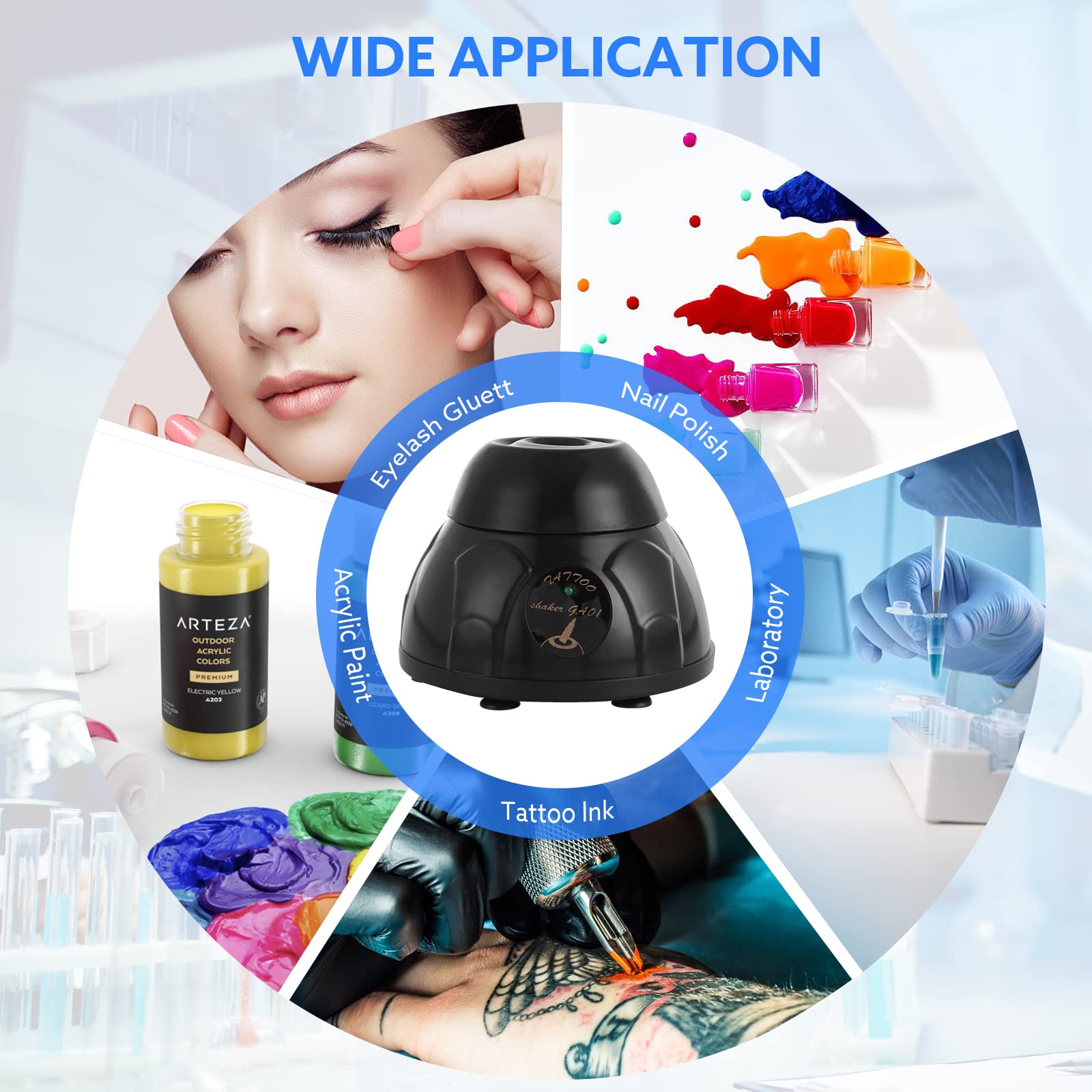 Buy APROTII Mini Vortex Mixer Paint Mixer, 5200RPM Lab Liquid Shaker