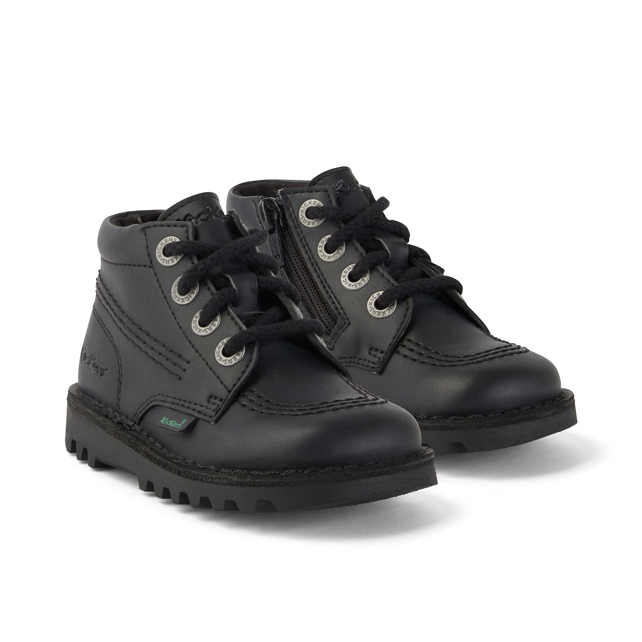 Kickers Mixte bébé Hi Vegan Synt Iu Noir Bottine