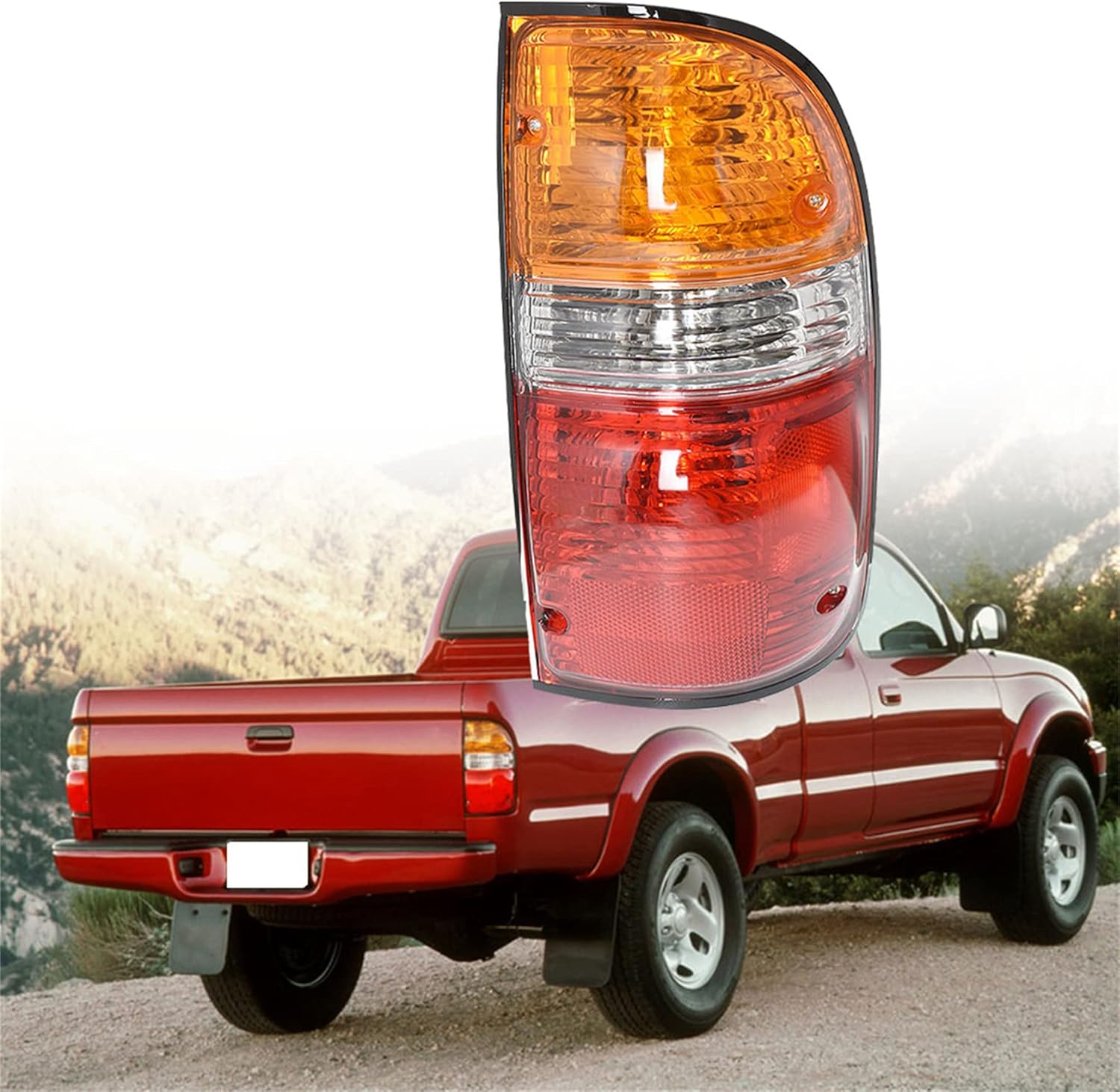 Silscvtt Passenger Side Rear Brake Tail Light Assembly Replacement for Toyota Tacoma 2001-2004 Right Tail Lamp 8542090954 8155004060 TO2801139