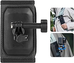 SmallRig Backpack Strap Mount for GoPro Hero 13/12/11, for DJI Osmo Nano Action 6/5 Pro/4/Pocket 3, for Insta360 X5/4/3/Ace Pro 2, Hook and Loop Fastener Clip Mount with Ball Head Adapter Base -5721