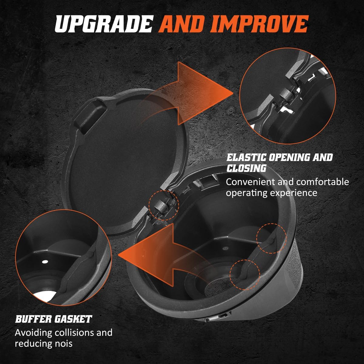 Fuel Filler Door Cover Gas Tank Cap Cover Compatible with Jeep Wrangler 2018-2024 JL JLU 2/4 Door, Aluminum Gas Cap-Black