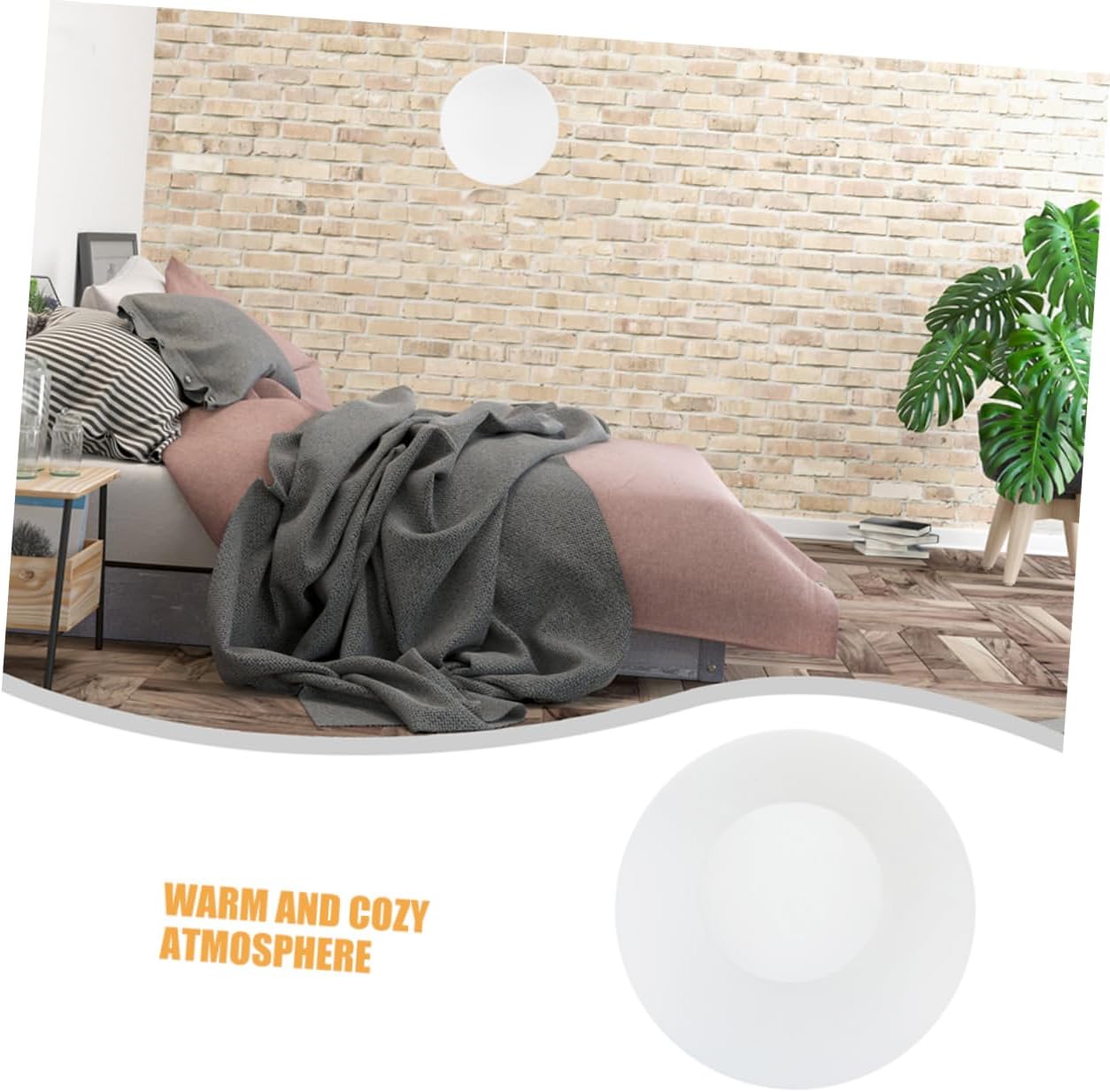 Glass Spherical Light Hanging Lampshade Frosted Glass Globe Lamp Shade for Living Room Easy Install