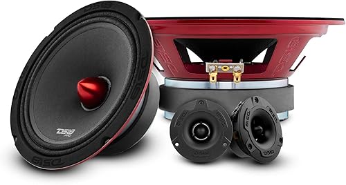 DS18 PRO-X8.4BMPK - Paquete completo medio y alto, incluye 2 altavoces de rango medio de 8 pulgadas y 2 tweeter Super Bullet de aluminio de 1