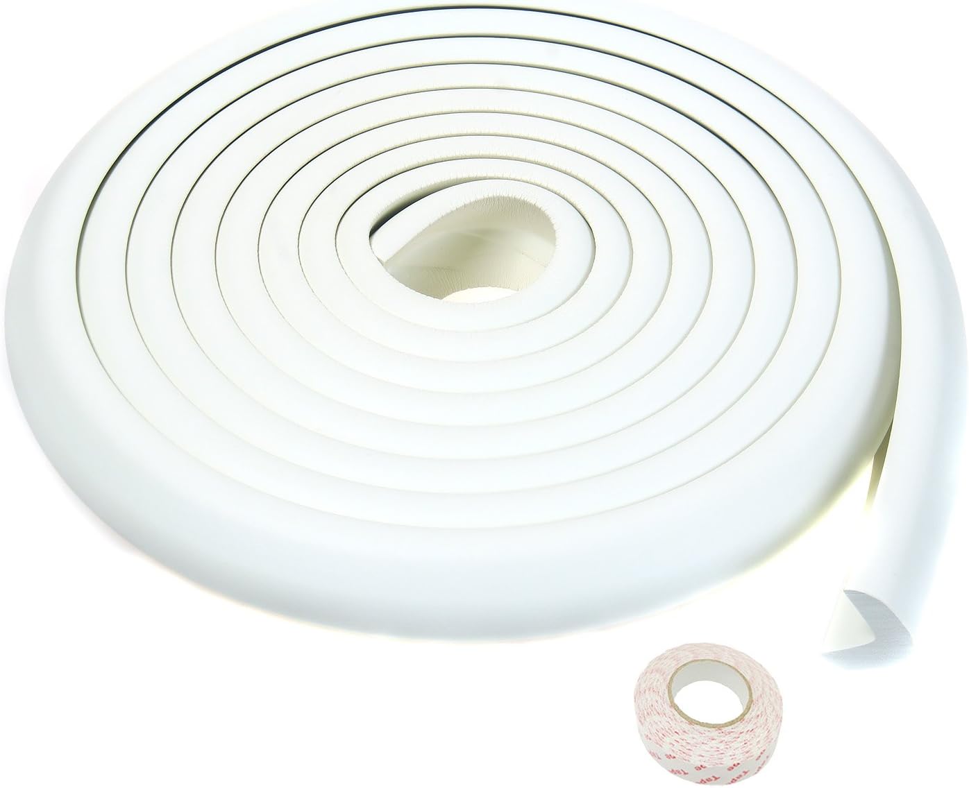 16.4ft Edge Guard L-Shaped Foam Anti Collision Protector Child Safety, Off White