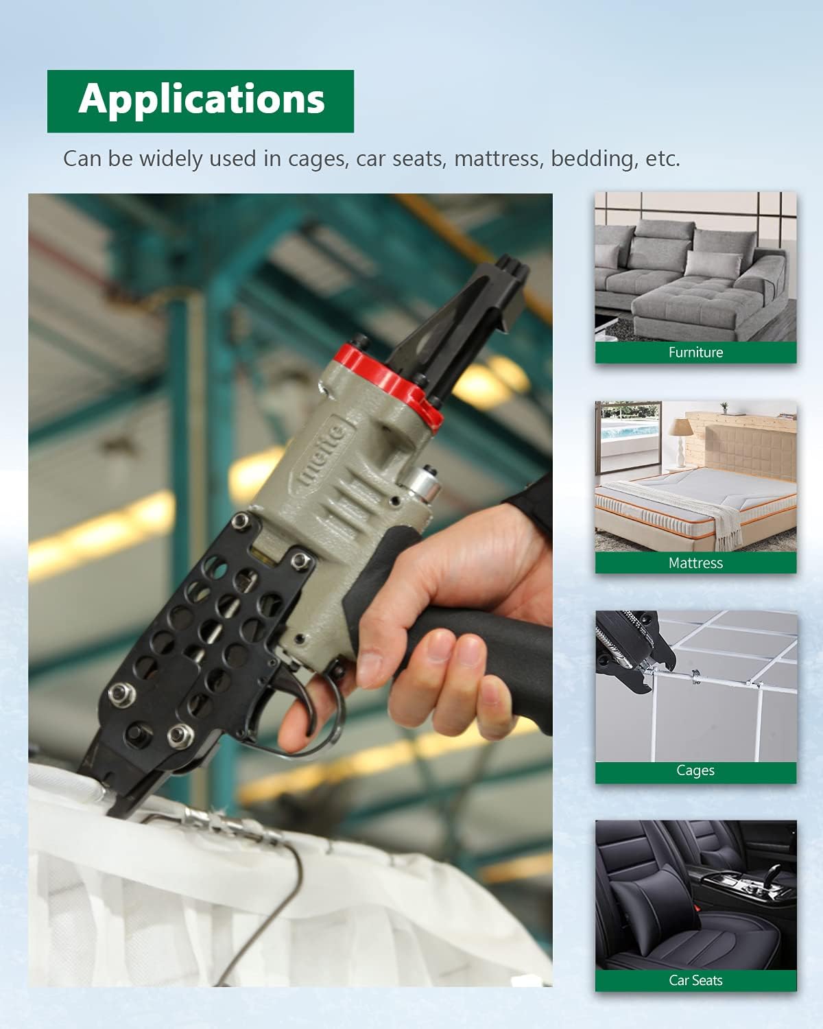 Buу 1 gеt 1 meite SC7C-P 15 Gauge Hog Ring Plier 3/4-Inch Pneumatic C Ring Tool Hog Ring Plier Closure Tool Mattress Stapler