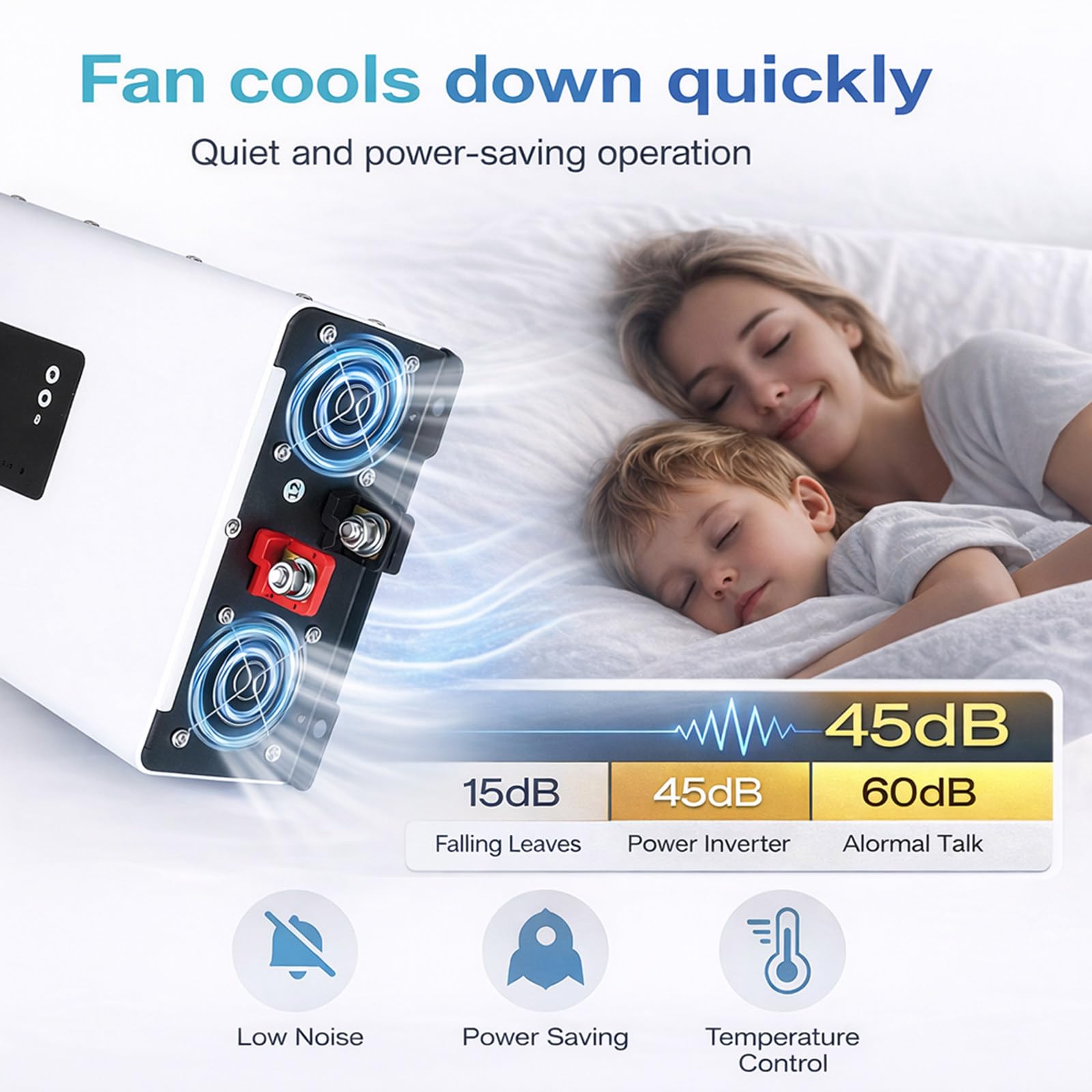 Inverter a Onda Sinusoidale Pura 6000W, Inverter Auto DC 12V/24V/48V a 110V/220V AC con Prese AC e Display LCD, per Veicoli e Camper 12V8000W