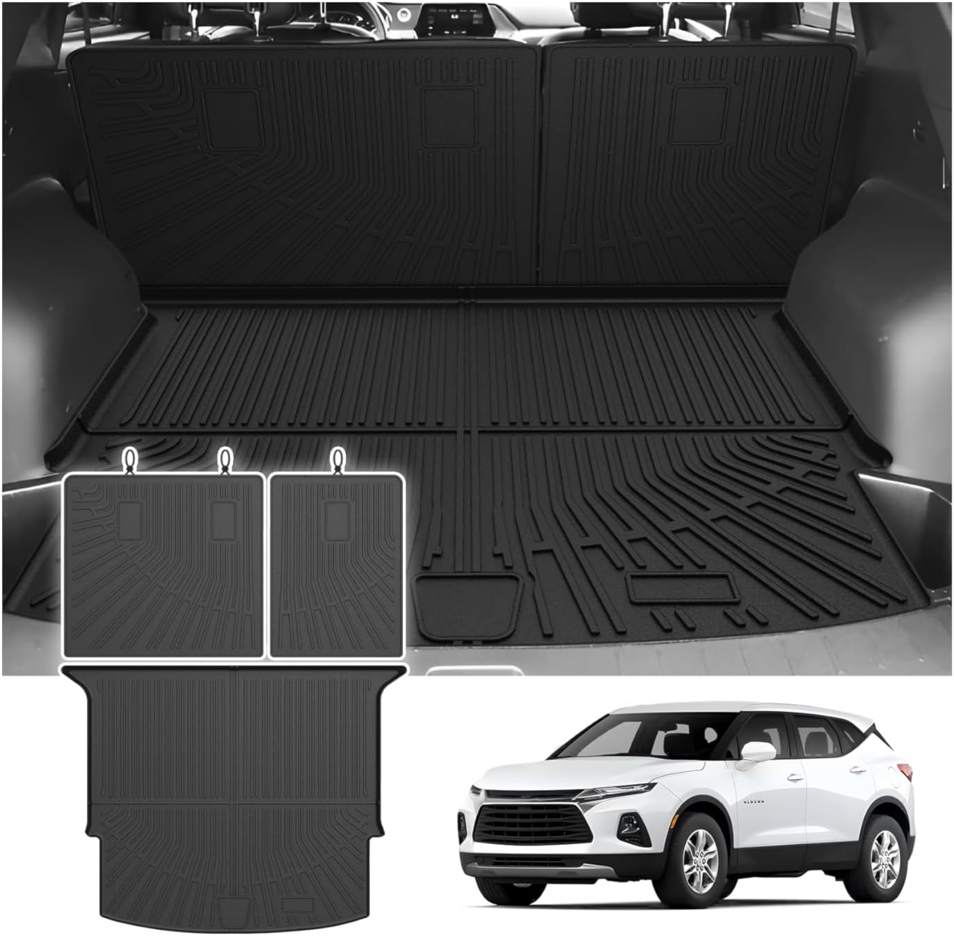 Cartist Cargo Liner for Chevy Blazer 2019-2025 2026, All Weather Cargo Mats for Blazer Accessories, Heavy Duty TPE Trunk Mat, Car Accessories