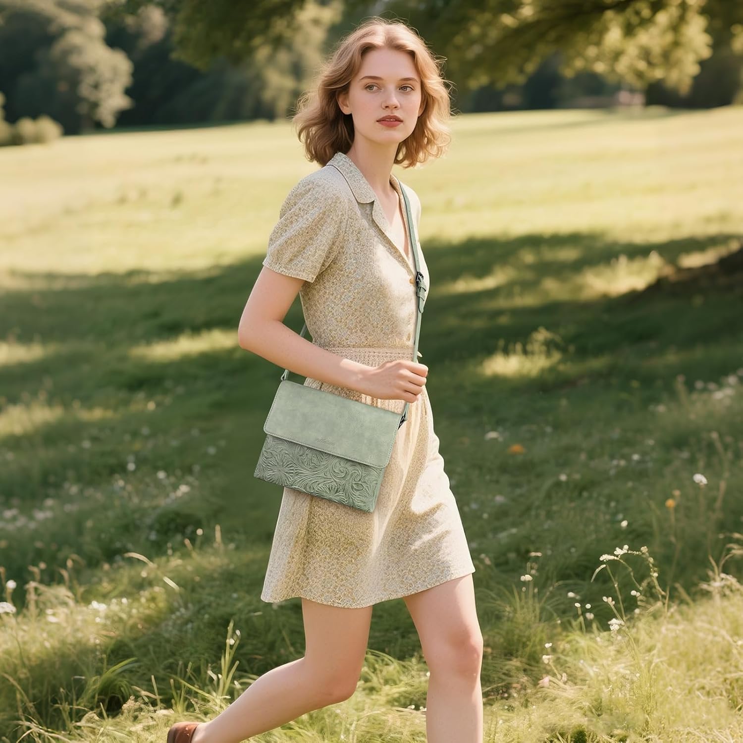 MEITRUE Small Crossbody Bags for Women, Vegan Leather Cell Phone Purse with Adjustable Strap - Image 2