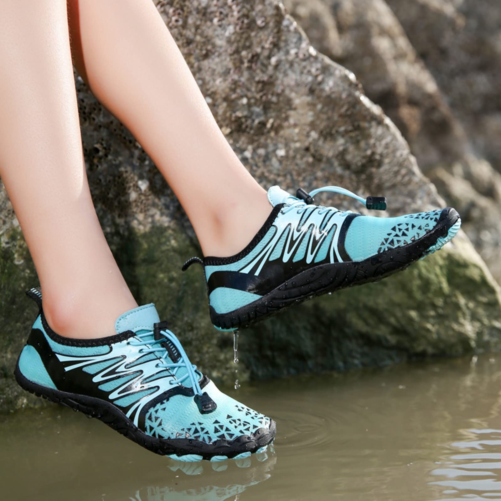 Barfußschuhe für Herren und Damen, Wasserschuhe, Laufen, Strand, Wassertrainer für Fitnessstudio, Schwimmen, Schnorcheln, Surfen, Strand, Schwimmschuhe, schnell trocknende Socken, Pool, Surfen, Yoga,