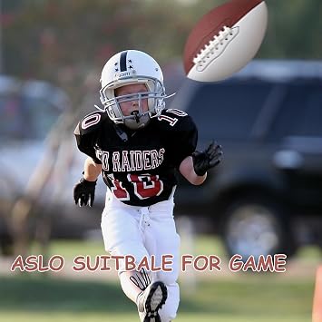 Full Size 12 Inch Autograph American Football with 2 White Panels Customized Trophy for Rugby Game Graduation Signing