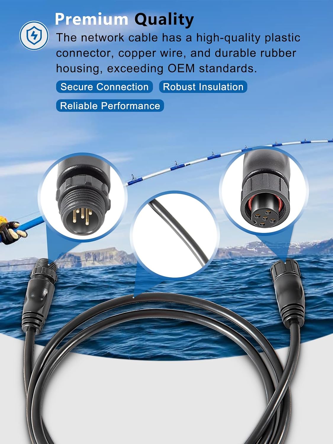 NMEA 2000 (N2K) 1 Meter (3ft 3 inches) Backbone, Drop or Extension Cable for Lowrance Simrad B&G Navico & Garmin Networks