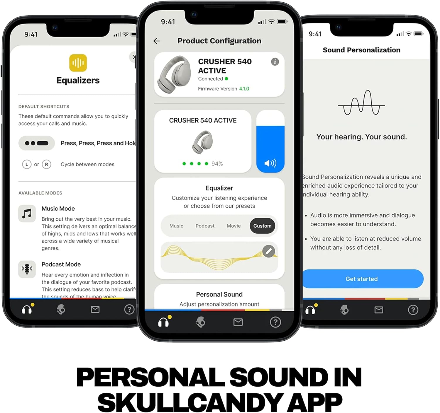 Skullcandy Crusher 540 Active Wireless Bluetooth Headphones with Multi-Sensory Bass, Noise Isolating Over-Ear Fit, Sweat and Water Resistant, 40 Hours Battery, Microphone for iPhone Android - Concrete - Image 7