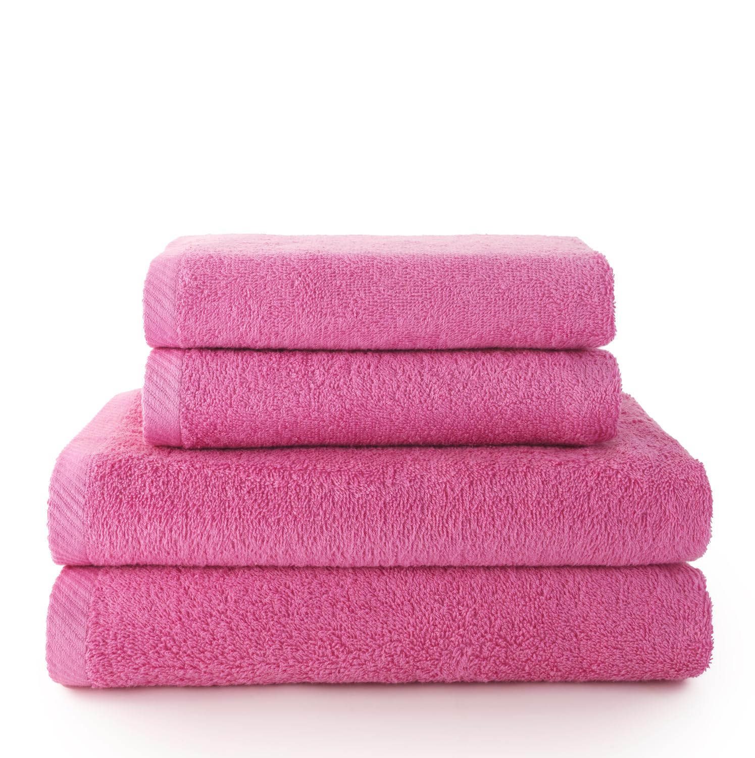 Top Towels - Set of 2 Hand Towels and 2 Bath or Shower Towels - Towel Set -100% Cotton - 400 g/m2
