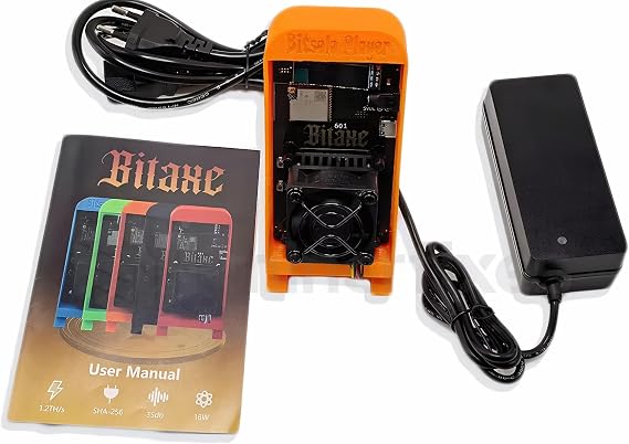 Bitaxe Gamma 601 Solo Miner 1.2TH/S BM1370 Asic Chip 18W/TH BTC Lottery Crypto Miner with Open-Source System Cryptocurrency Asic Bitcoins Mining Machine Micro Silent Home Use (Orange)