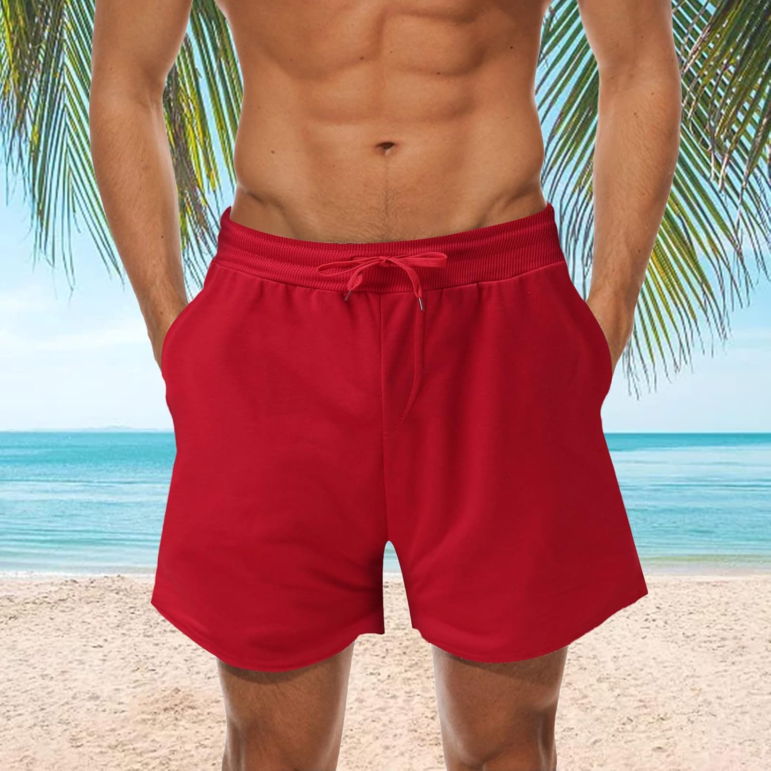 Yowein Mens Swim Trunks,Jogger Pants Big and Tall Swim Trunks with Compression Liner Quick Dry Mens Boardshorts Swim : Sports & Outdoors