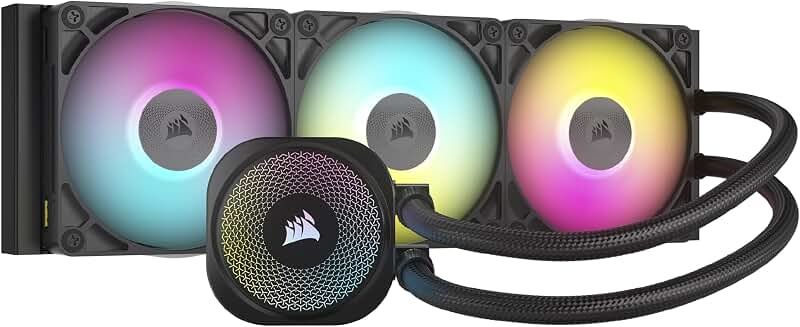 CORSAIR iCUE LINK TITAN 360 RX RGB Refroidisseur Liquide Pour CPU – Noir | 360mm AIO, 3x RX120 Ventilateurs RGB Inclus, Convient à Intel LGA 1851/1700, AMD AM5/AM4, Hub du Système iCUE LINK Inclus