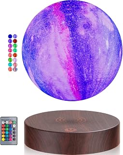 Levitating Galaxy Moon Lamp, 16 Colors Magnetic Levitation 3D Printing Moon LED Light with Remote Control, Floating and Sp... Price In India