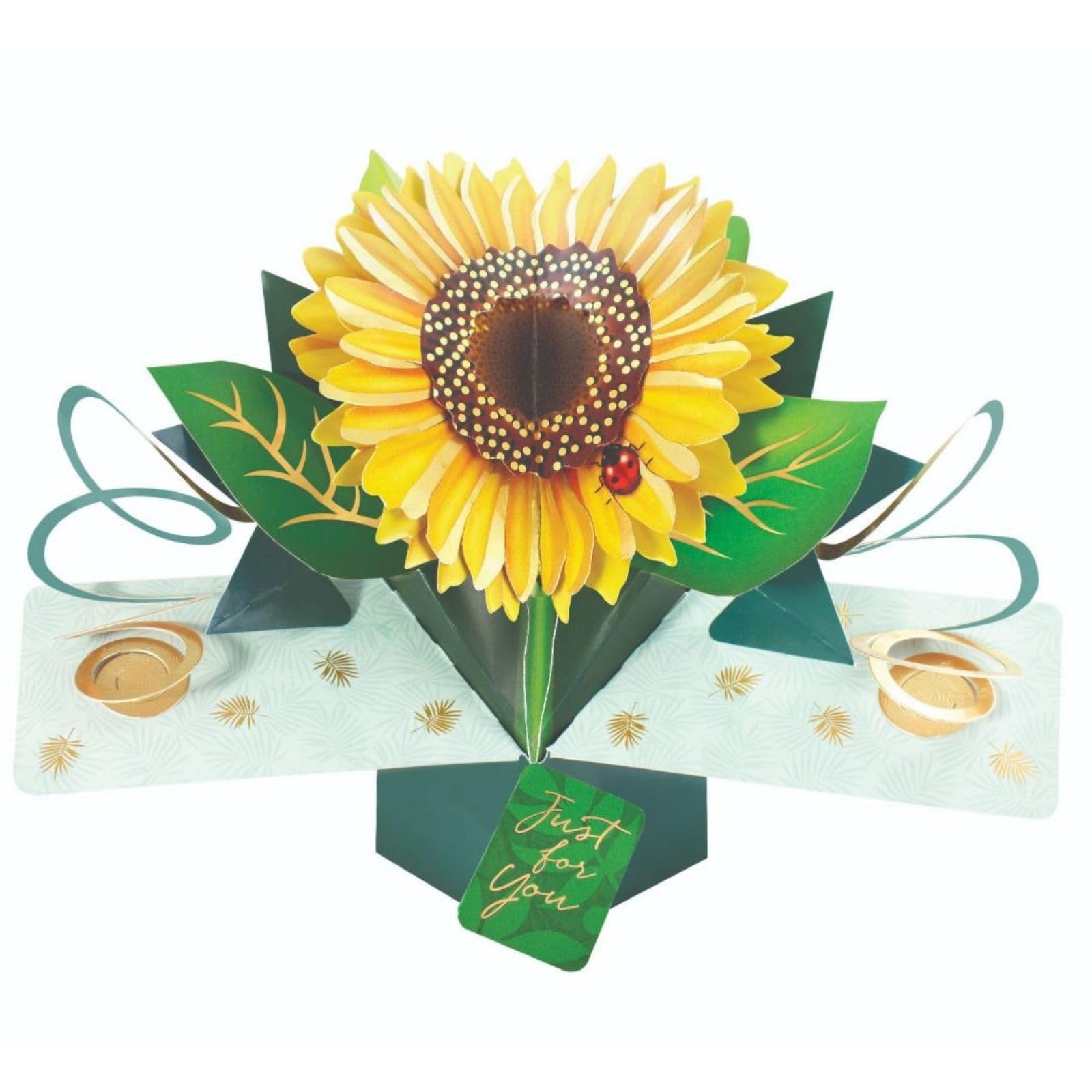 Just For You Sunflower Pop-Up Greeting Card Second Nature 3D Pop Up Cards