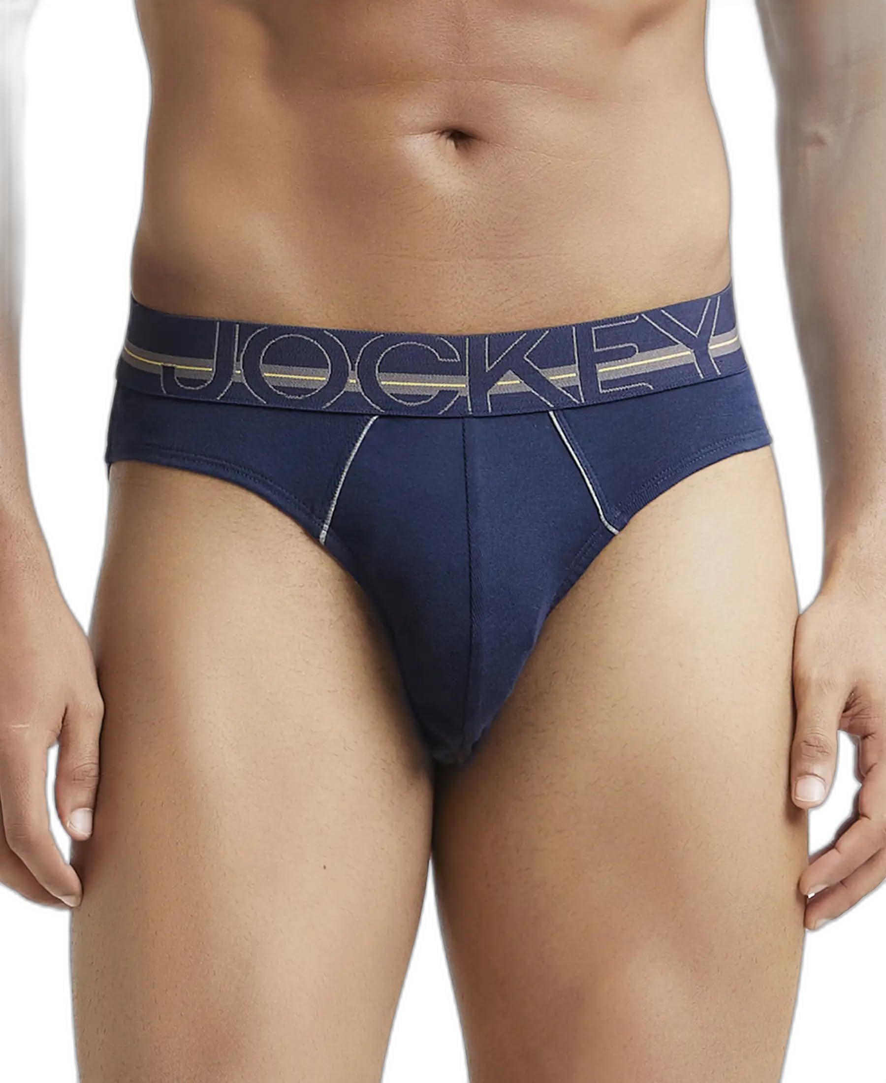 US17 Men's Super Combed Cotton Rib Solid Brief with Ultrasoft Waistband