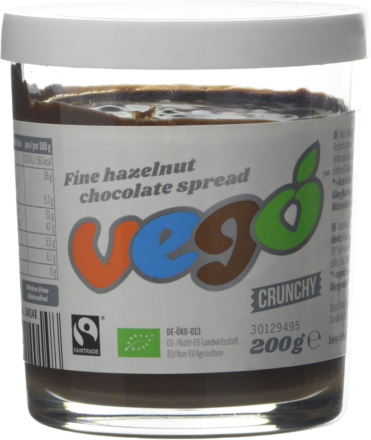 Vego Vego Fine Crunchy Hazelnut Chocolate Spread 200g(Pack of 6