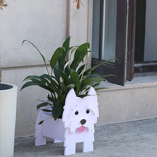 Westie Dog Planter Plant Pot, Cute Animal Flower Pots for