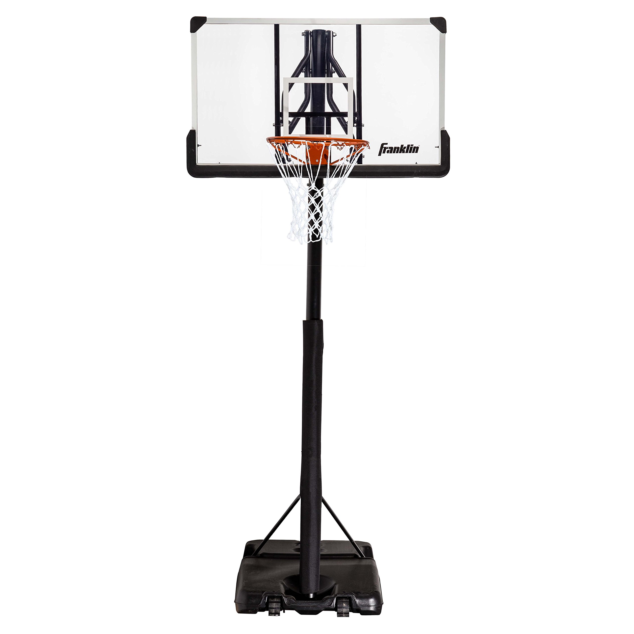 Franklin SportsPortable Driveway Basketball Hoops - Adjustable Height Outdoor Basketball Hoop Systems - 44" Inch + 48" Inch Backboard Basketball Hoops for Driveway
