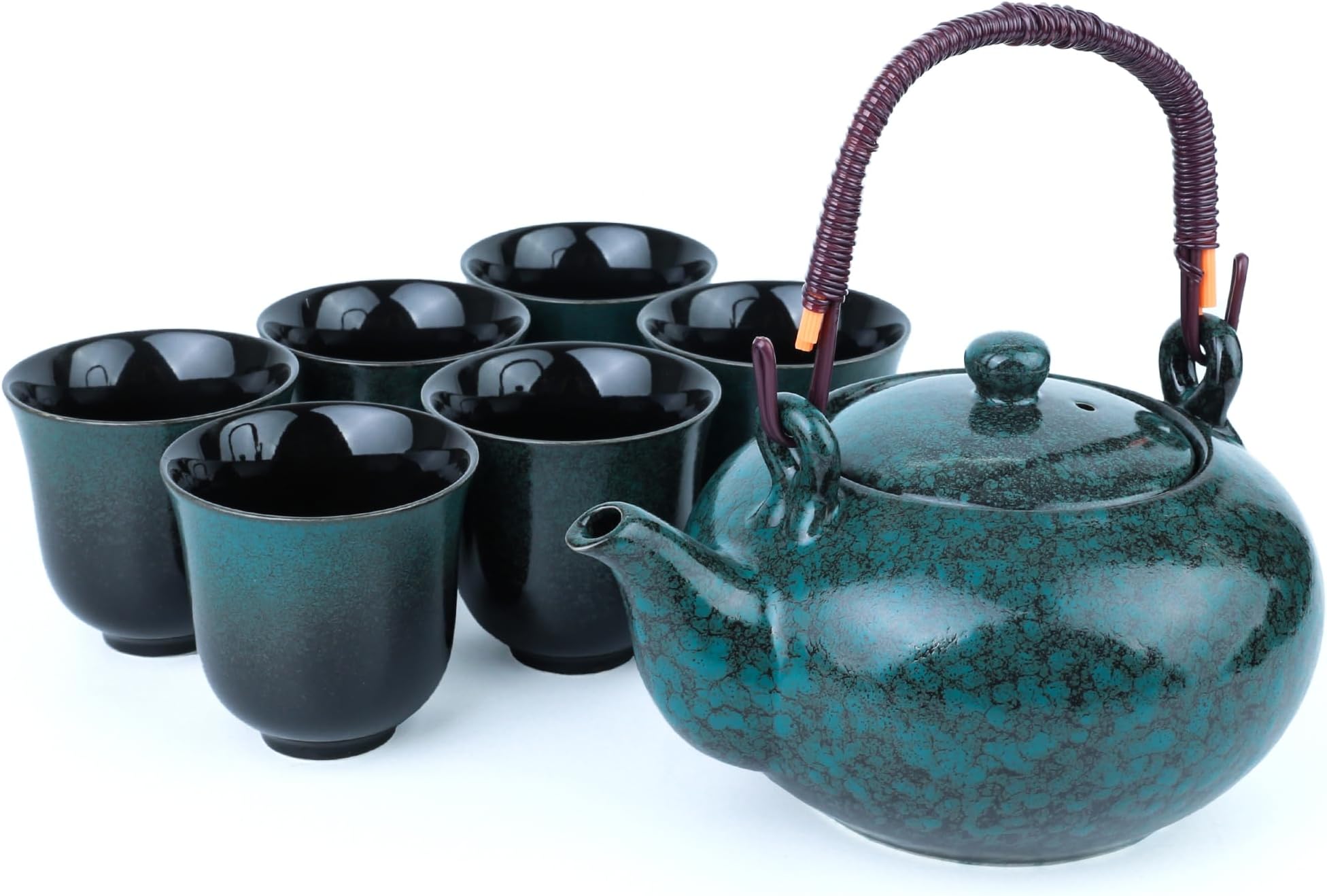 Urban Tokyo - Blue Ume Plum Blossoms Tea Set 27oz Tea Pot with 4 Cups (1/12) main image 0