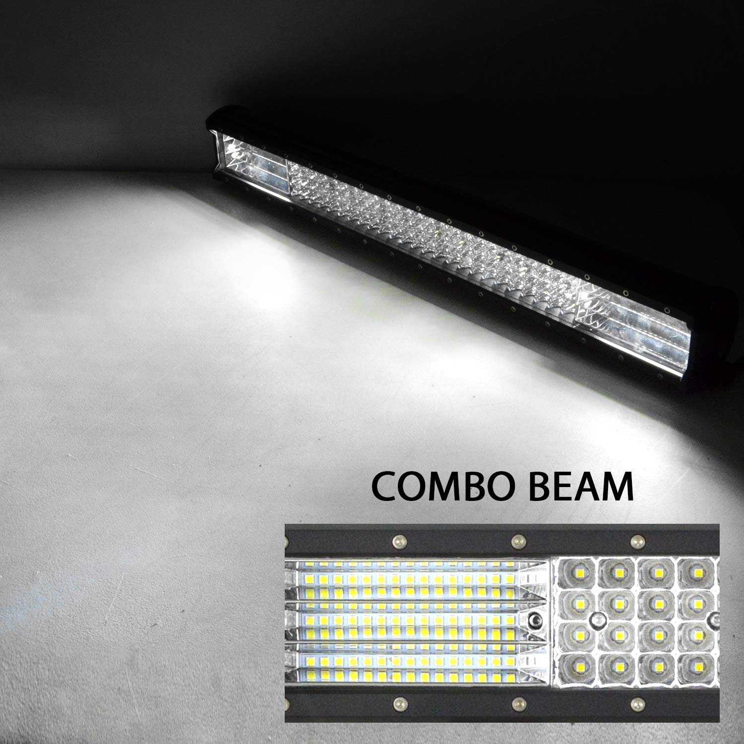 SKYWORLD 51cm 510W Barra Led con 12V kit di Cablaggio, 2pcs 10cm 18W Spot Luci da Lavoro a led Fari Led per 4x4 Fuoristrada Auto Off Road Camion SUV ATV Veicoli, 6000K Faretti Fendinebbia
