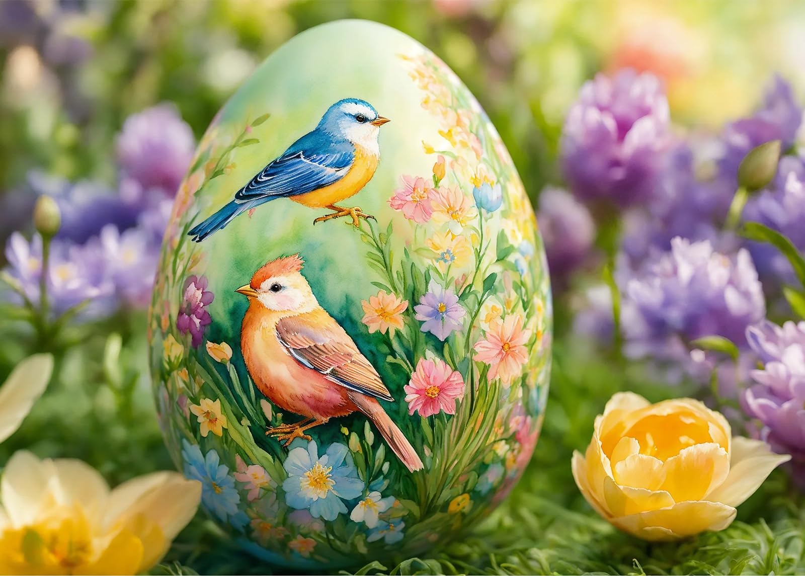 Bullglesup Jigsaw Puzzles for Adults 1000 Pieces, Colorful Eggs with Poster Interlock Perfectly Letter on Back No Dust, Home Decor Birthday Party Gift Toy for Men Women Elders Seniors (27.5"x19.6") — image 1