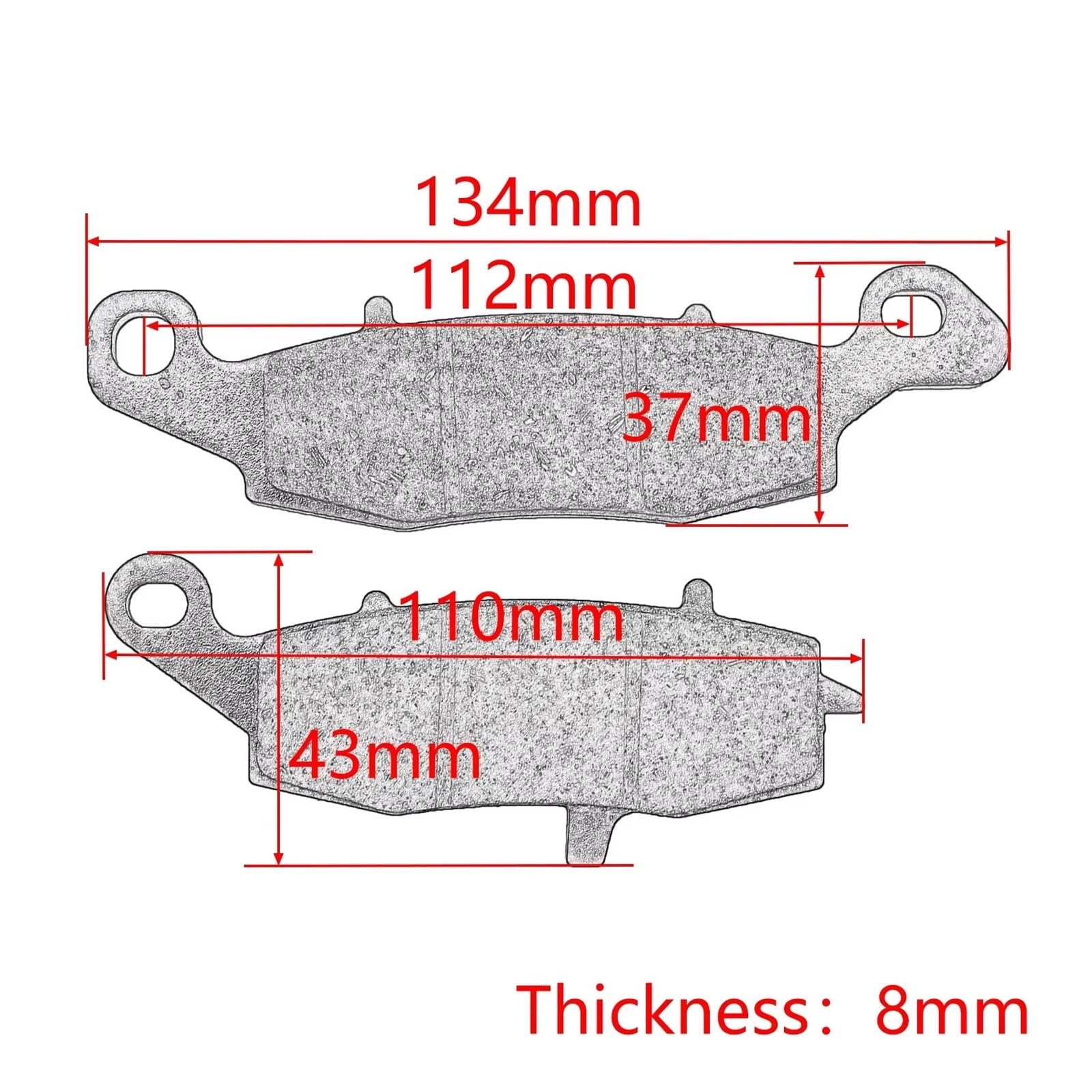 Pastillas Freno de estacionamiento para Kawasaki para KLE 650 para ER-6f para Z750 para ZR750 2004 2005 2006 2007 Pastillas Freno Delanteras Izquierdas Motocicleta
