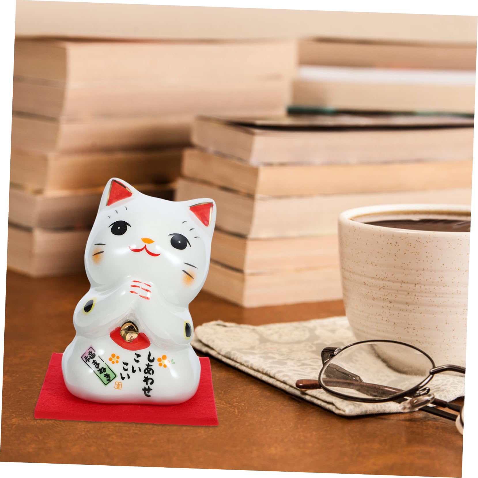 STOBAZA 5pièces Figurine De Chat Maneki Neko Céramique Décoration De Bureau Et Maison Kawaii pour Et Adorable Cat Ornament pour Intérieur