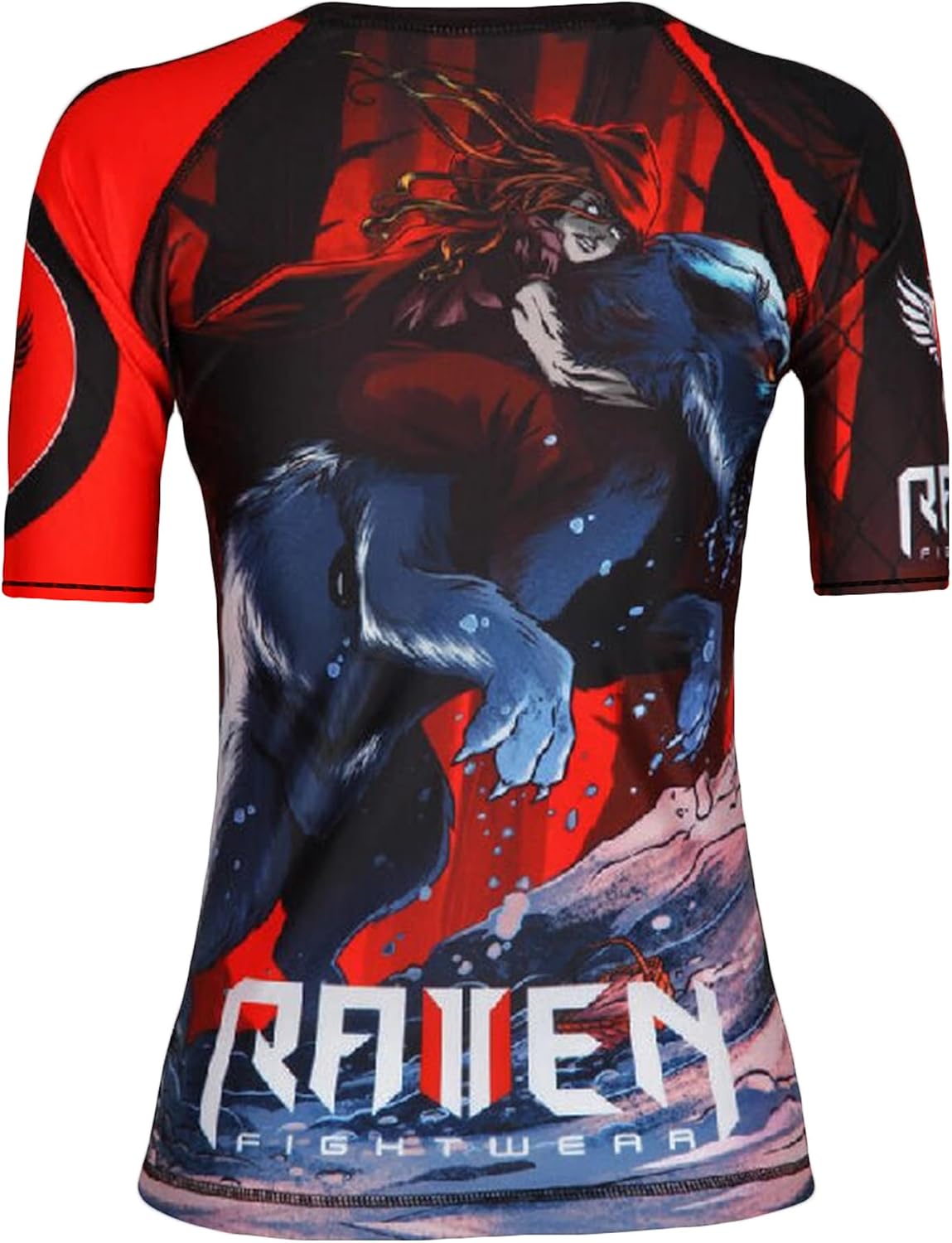 Raven Fightwear Women's The Red Rash Guard Short Sleeve BJJ MMA