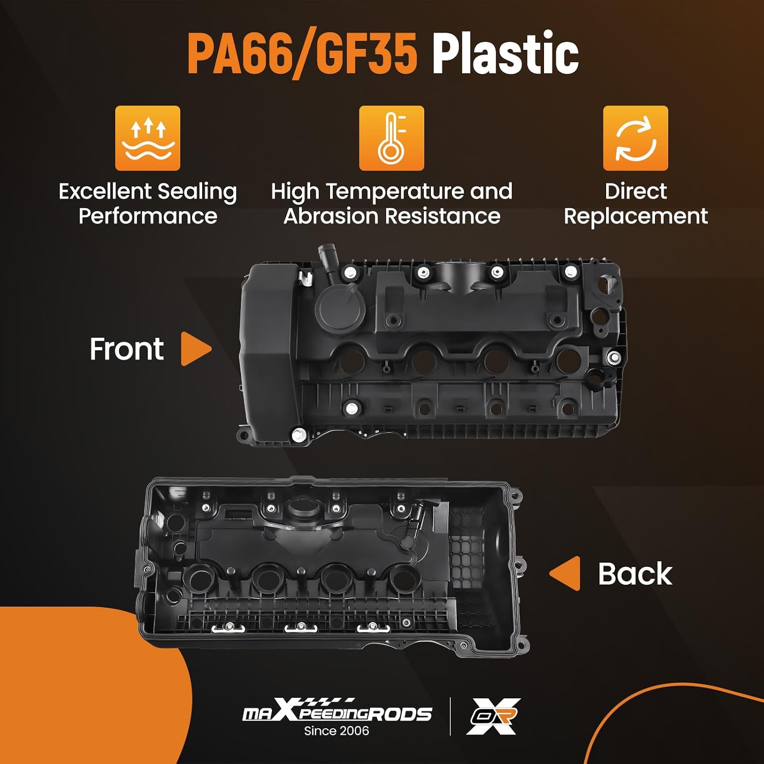 maXpeedingrods Engine Valve Cover for BMW 545i 550i 650i 745i 750i 750Li X5 Replacement 11127522159