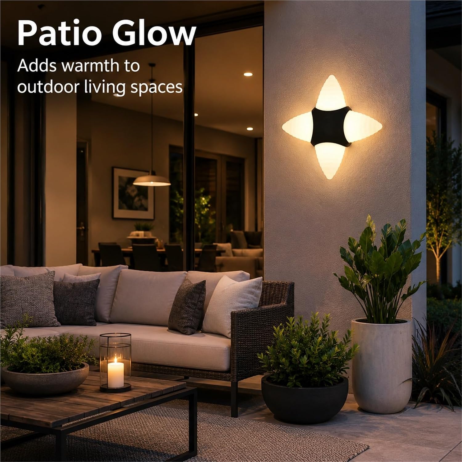 Outdoor Wall Light, Black Die Cast Aluminum, Modern Waterproof LED image 3