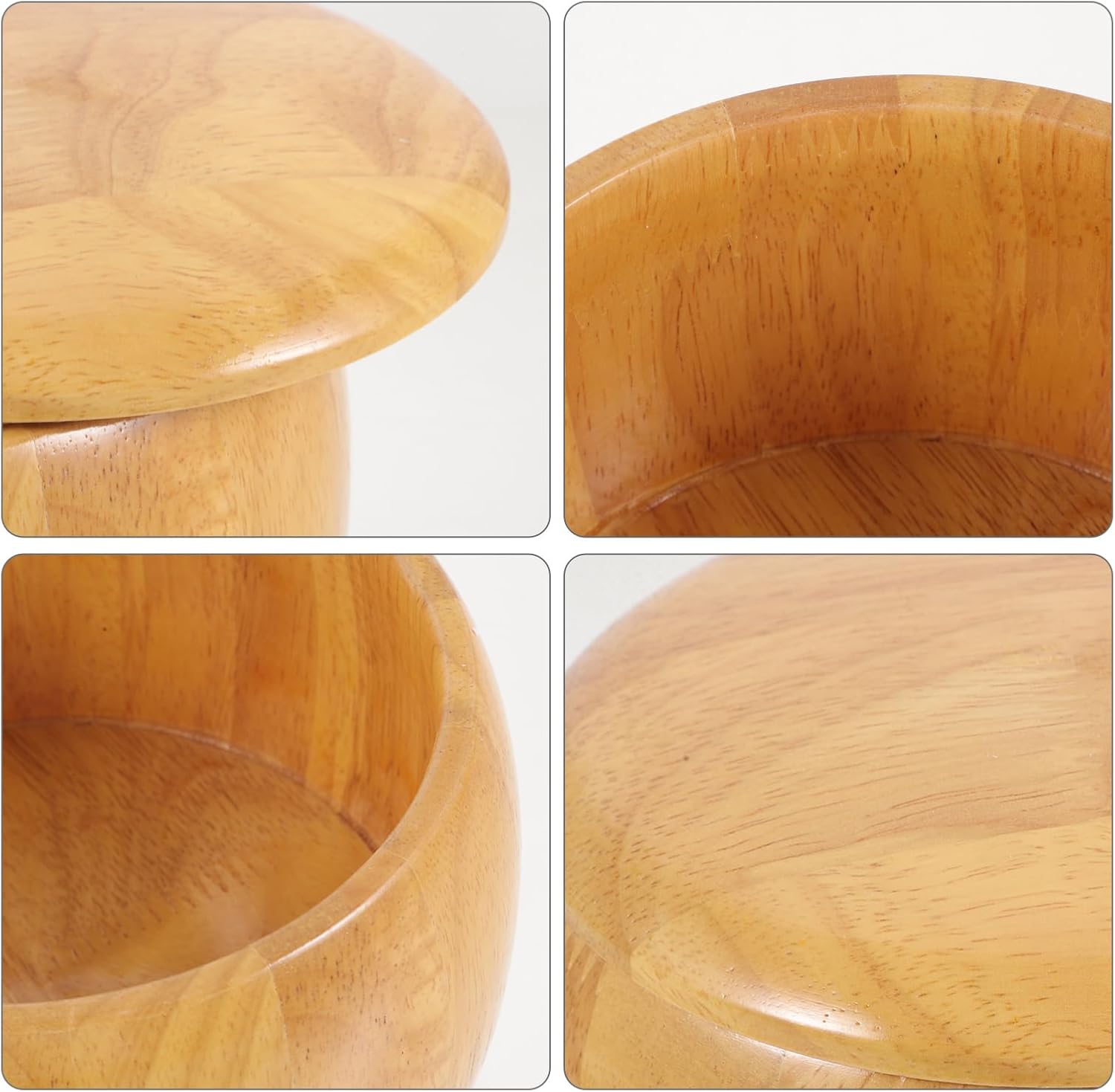 2pcs Go Chess Pieces Storage Wooden Chess Pieces Bowl Lid Go Jar Storage Container Pot